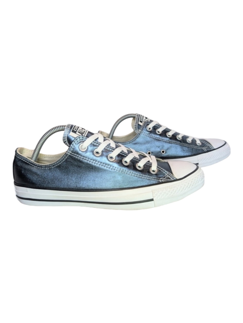 Converse All Star Metallic Ox Blue Low Top Trainers Women's 10